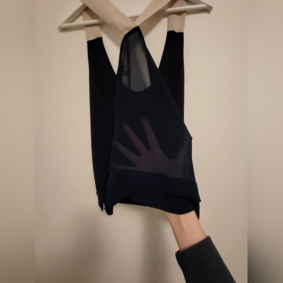 3/$25 Naked zebra navy blue top S - Picture 3 of 5